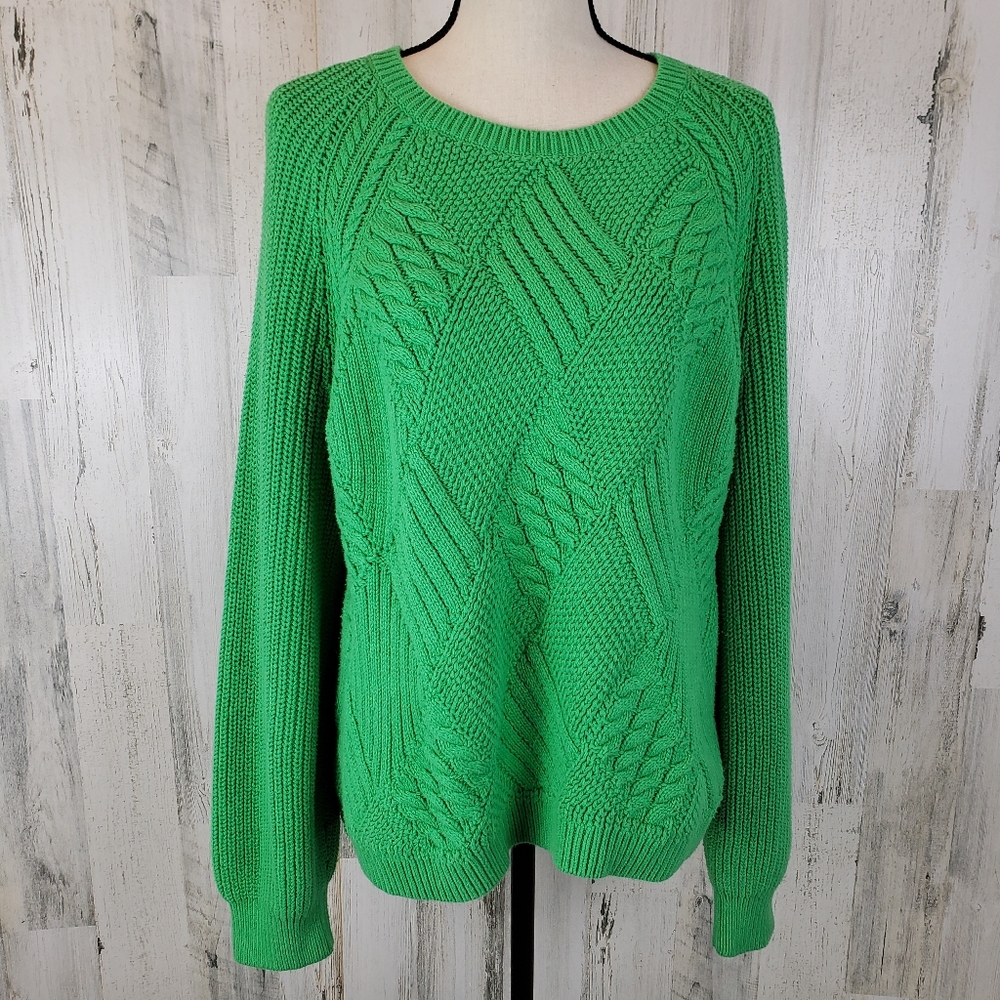Talbots Green Crew Neck Sweater Size XL